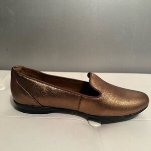 Elegant Clarks Collection Bronze Slip-On Loafers